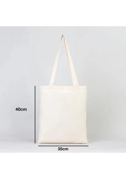 Unısex Ham Bez Çanta 35X40CM %100 Pamuk Naturel Baskısız Uzun Askı fiyatları