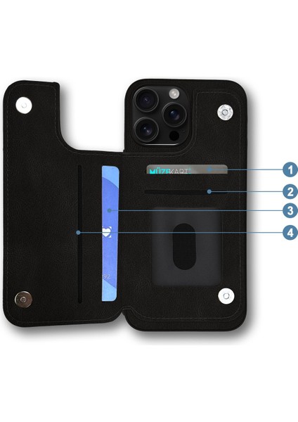 Apple iPhone 12 Pro Deri Cüzdan Kılıf Mtl Aksesuar