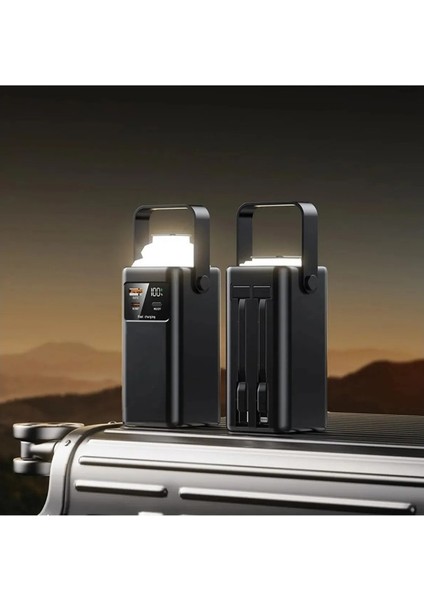 24.000 Mah Prime Dijital Göstergeli Dahili Ledli Kablolu Hızlı Powerbank Taşınabilir