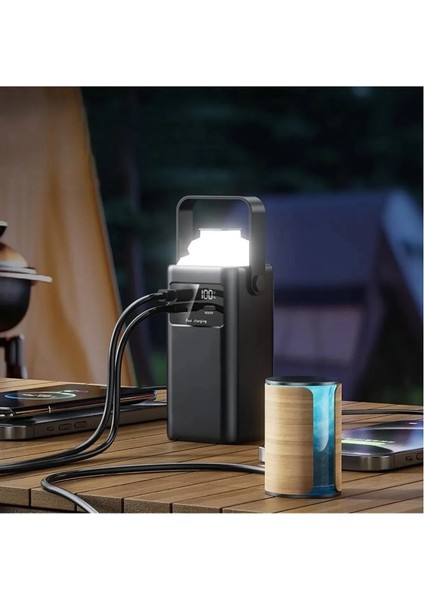 24.000 Mah Prime Dijital Göstergeli Dahili Ledli Kablolu Hızlı Powerbank Taşınabilir
