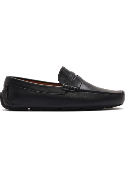 Erkek Siyah Deri Loafer 25SFD630318