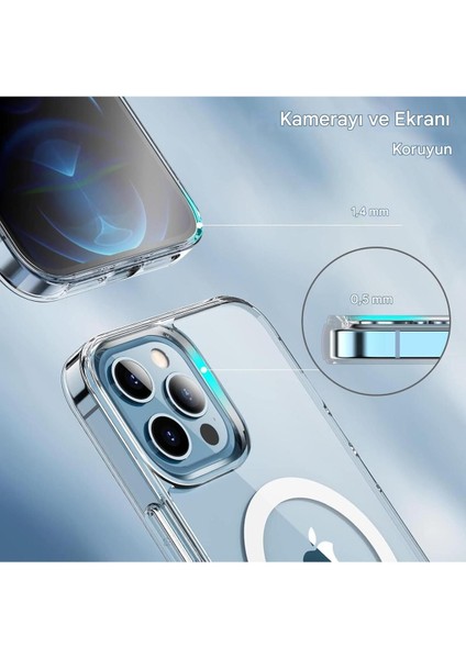 Apple iPhone 12 Pro Max Şeffaf Magsafe Kılıf Mtl Aksesuar