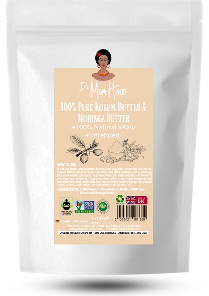 Kokum Yağı & Moringa Yağı, Eşit Cilt Tonu ve Derin Bakım Ikilisi 100% Saf, Doğal, Organik 100ML