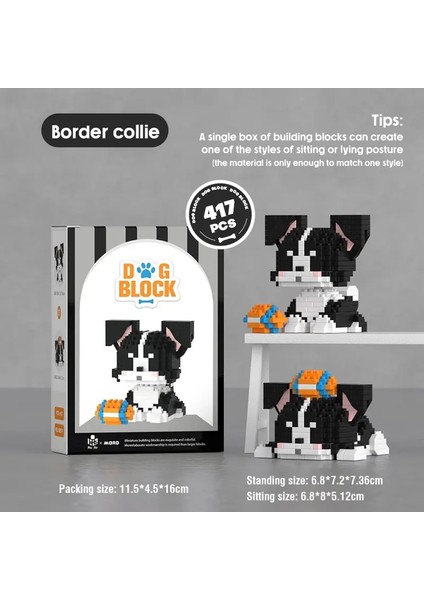 Mikro Parçacık Köpek Serisi Bulmaca Yapı Taşları Oyuncaklar Pet Tuğla Blokları Serisi Çocuk Oyuncak Model Çocuk Doğum Günü Hediyeleri Ev Dekorcolor: 417PCS (Yurt Dışından)