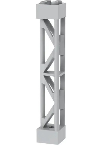 58827 Yapı Taşı Tuğla Klasik Destek 2 x 2 x 10 Kirder Üçgen Dikey Tip 3 - 3 Mesajlar 2 Bölüm Renk: Açık Gri/boyut: 3pcs (Yurt Dışından)