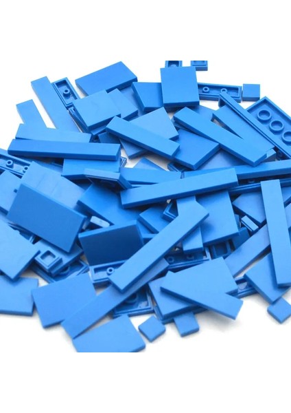 150PCS Dıy Model Pürüzsüz Ince Yapı Taşları Moc Çok Çözüner Oyuncak Parçaları Toplu Figürler Düz Kiremit Tuğlaları Eğitim Çocuk Oyuncakları Renk: Mavi (Yurt Dışından)