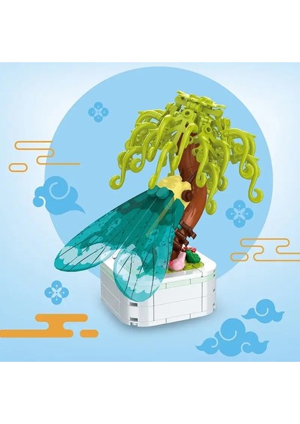 Perpetual Buket Lale Çiçek Yapı Baba 3D Model Ev Dekorasyon Fabrikası Saksı Montaj Tuğlaları Sevgililer Çocuk Hediyeleri Renk: F4/boyut: Kutu Yok (Yurt Dışından)