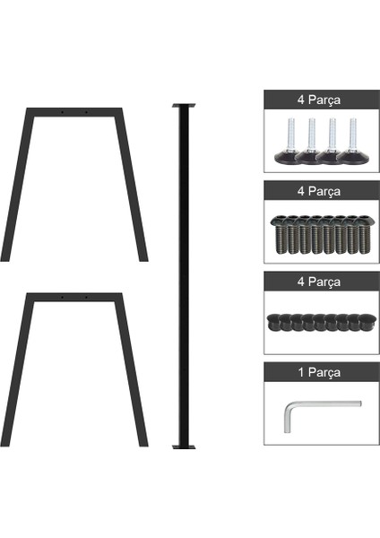 Ofis Masası Ayağı Çalışma Masası Ayağı Metal Ayak 73 Cm-60 CM-130 cm