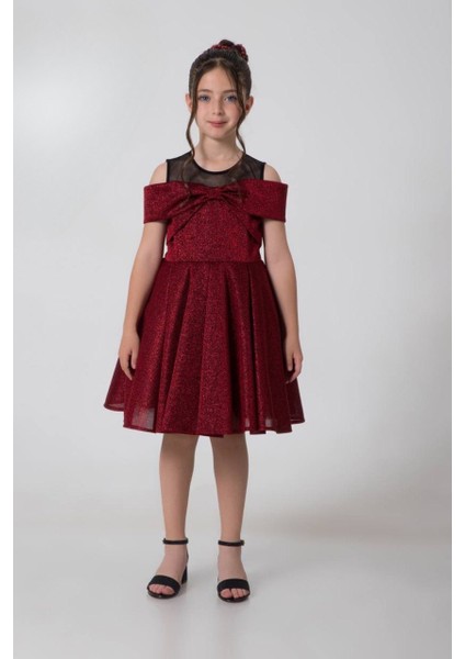 Simli Fiyonklu Kız Çocuk Elbise fiyatları