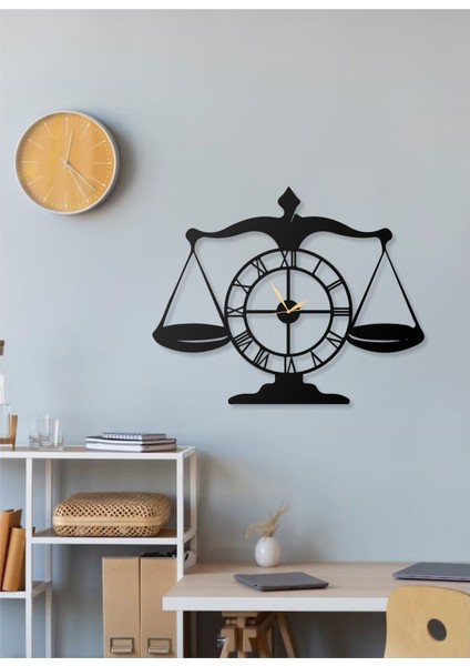 Duvar Saati Hukuçulara Özel Adalet Avukatlık Terazi Tasarımlı Ev ve Ofis Dekoratif Metal Duvar Saati fiyatları