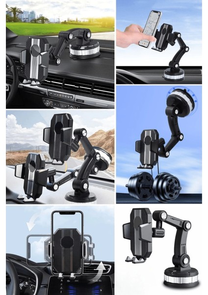 Jel Vantuzlu Cama Takılabilen Güçlü 360 Derece Dönebilen Ayarlanabilir Araç Içi Vantuzlu Telefon Tutucu ( ) fırsatları
