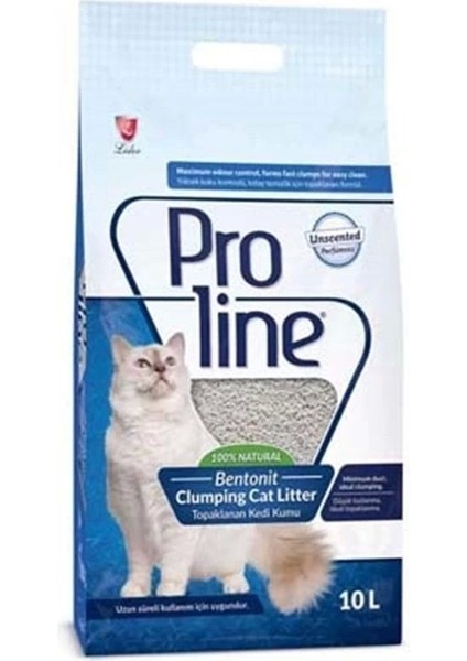 Proline Parfümsüz Topaklanan Bentonit Kedi Kumu 10 Lt