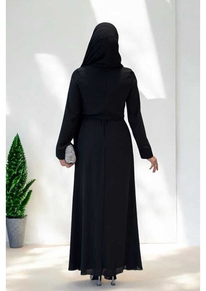 Taş Detaylı Şallı Elbise Takım 3953 Siyah fiyatları