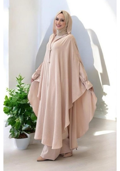 Tunik, Pantolon ve Abaya Üçlü Takım 8663 Taş modelleri
