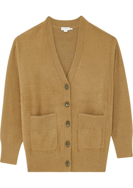 Kadın Rahat Oversize Hırka - Kahverengi