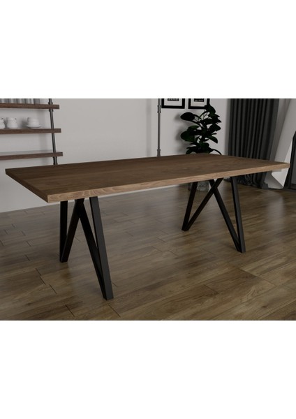 Metal Masa Ayağı Yemek Masası Çalışma Masası Ahşap Masa Ayağı 55X75 cm Siyah Renk 1 Takım