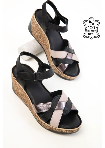 401 Kadın Deri Dolgu Topuklu Comfort Sandalet Taba indirimleri