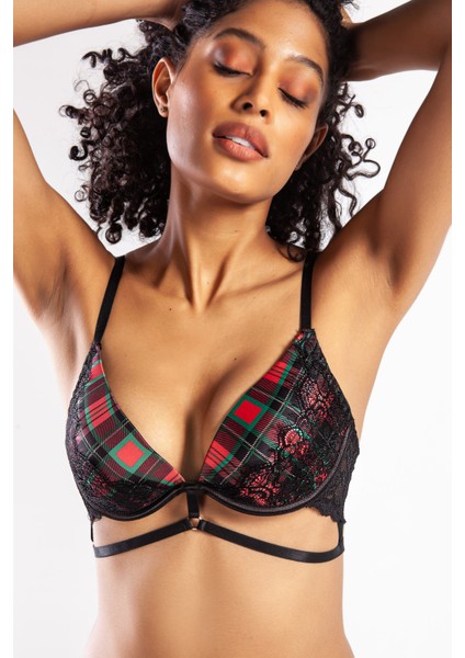 Gusto Foam Cup Push Up Bra,siyah Renk Konforlu ve Şık Sütyen