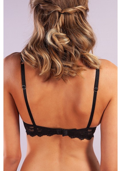 Glorin Foam Cup Push Up Bra,siyah Renk Straplez Konforlu ve Şık Sütyen