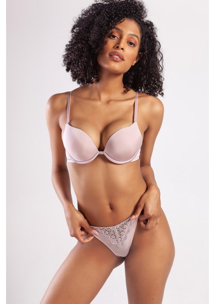 Garland Heavy Push Up Bra, Açık Pembe Konforlu ve Şık Sütyen