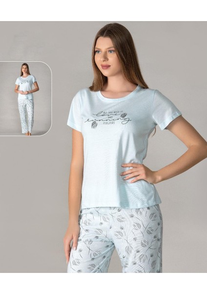 Kısa Kol Yazlık Pijama Takımı Viskon Alperi 780-24 fiyatları