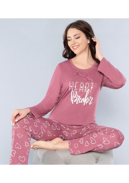 Uzun Kol Mevsimlik Pijama Takımı Viskon Alperi 790-56 fiyatları