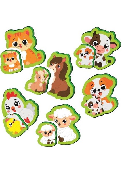 Pofidik Magnet Puzzle - Çiftlik Hayvanları