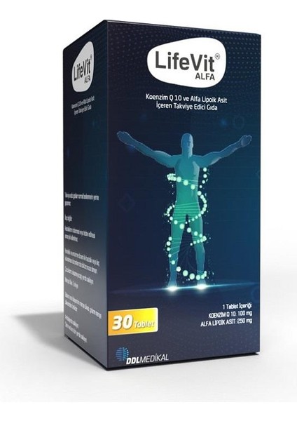 Lifevit Alfa- Koenzim Q10 ve Alfa Lipoik Asit 30 Tablet