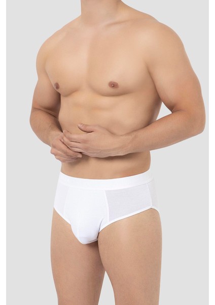 Erkek Bambu Slip Külot Düz Beyaz 3'lü Paket fiyatları
