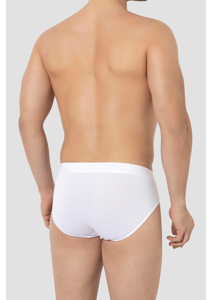 Erkek Bambu Slip Külot Düz Beyaz 3'lü Paket fırsatları