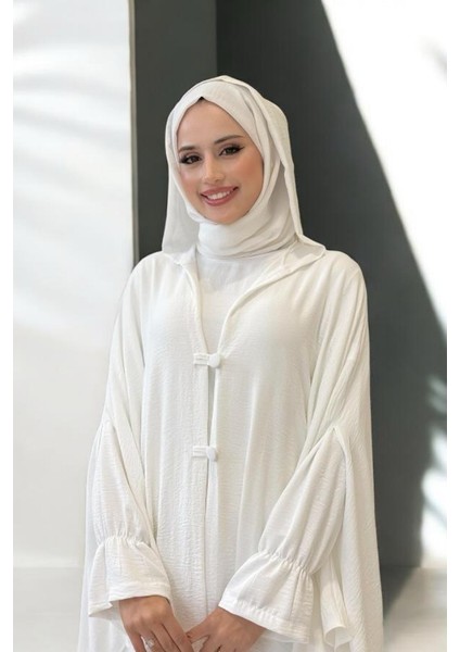 Tunik, Pantolon ve Abaya Üçlü Takım 8663 Ekru fırsatları