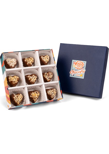 Chocofly Çatlak Series 9'lu El Yapımı Belçika Çikolatası( Kalp Sütlü )