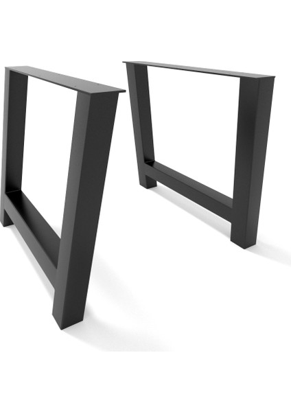 Yemek Masası Ayağı Profil Masa Ayağı Tasarım Masa Ayakları Retro Tasarım 60X75 cm Siyah Renk 1 Takım