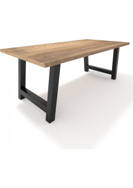 Yemek Masası Ayağı Profil Masa Ayağı Tasarım Masa Ayakları Retro Tasarım 60X75 cm Siyah Renk 1 Takım