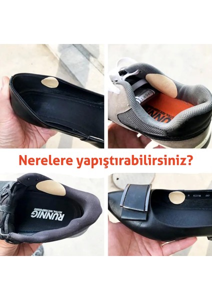 Suni Deri Ayakkabı Tamir Yaması Topuk Desteği Arkası Yapışkanlı 16 Adet Siyah fırsatları