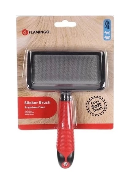 Flamingo Soft Tel Kedi ve Köpek Tüy Tarama Fırçası Large