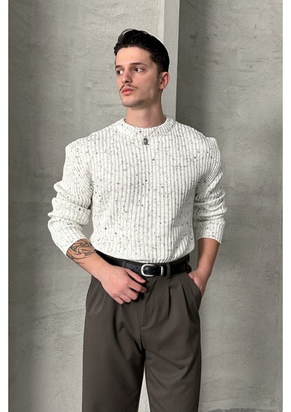 Erkek Fitilli Örme Oversize Kazak fırsatları