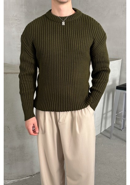 Erkek Fitilli Örme Oversize Kazak modelleri