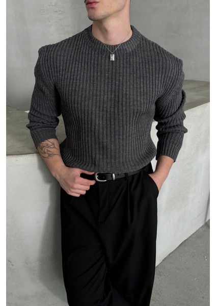 Erkek Fitilli Örme Oversize Kazak fiyatları