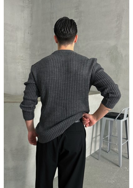 Erkek Fitilli Örme Oversize Kazak fırsatları