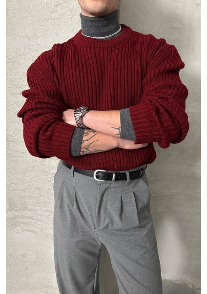 Erkek Fitilli Örme Oversize Kazak modelleri