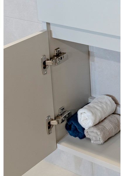 Fit Banyo Dolabı Seti (45 cm Mozambik Gri Aynalı Lavabolu Mdf) indirimleri