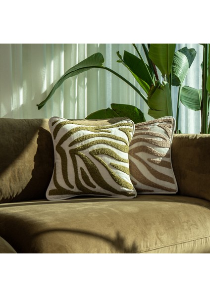 Punch Kırlent Abstract Khaki