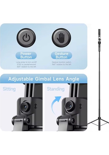 Yapay Zeka Destekli Hareketli Tripod Çubuğu Gimbal Akıllı Takip Özellikli fiyatları