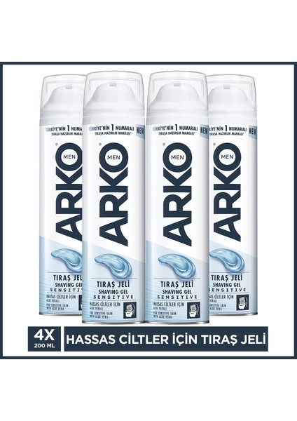 Men Sensitive Erkek Tıraş Jeli 4x200ml