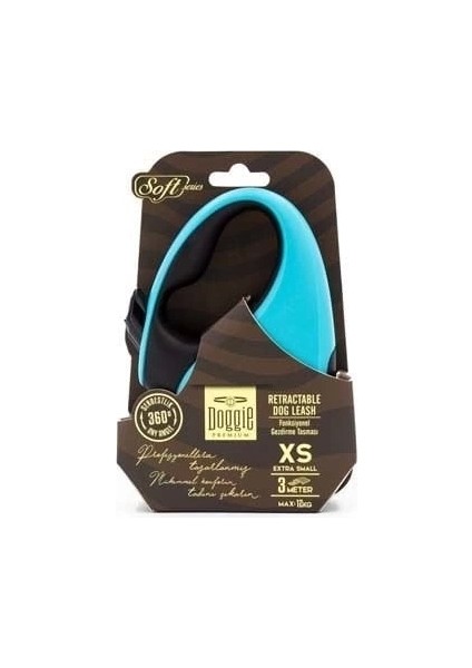 Doggie Soft Otomatik Köpek Uzatma Tasması Xsmall Açık Mavi 12 kg 3 mt