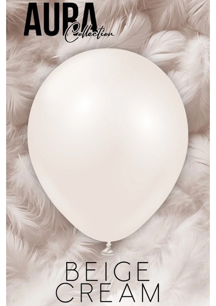 Aura Collection Beige Cream Balon (Bej Krem) - 12 Inç - 5 Adet