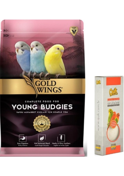 2 Li Avantaj Paketi Gold Wings Yavru Muhabbet Yemi, Quik Kalamar Kemiği