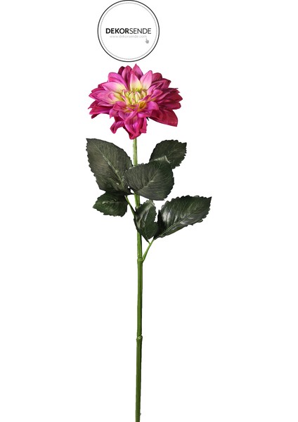 Yapay Dalya Çiçek Dalı Fuşya 68 cm