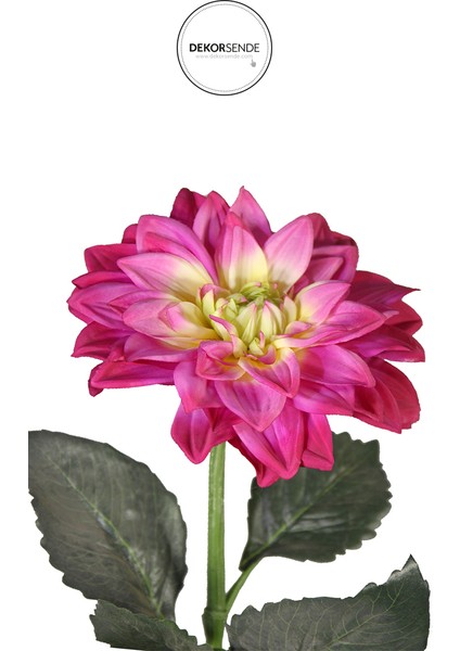 Yapay Dalya Çiçek Dalı Fuşya 68 cm